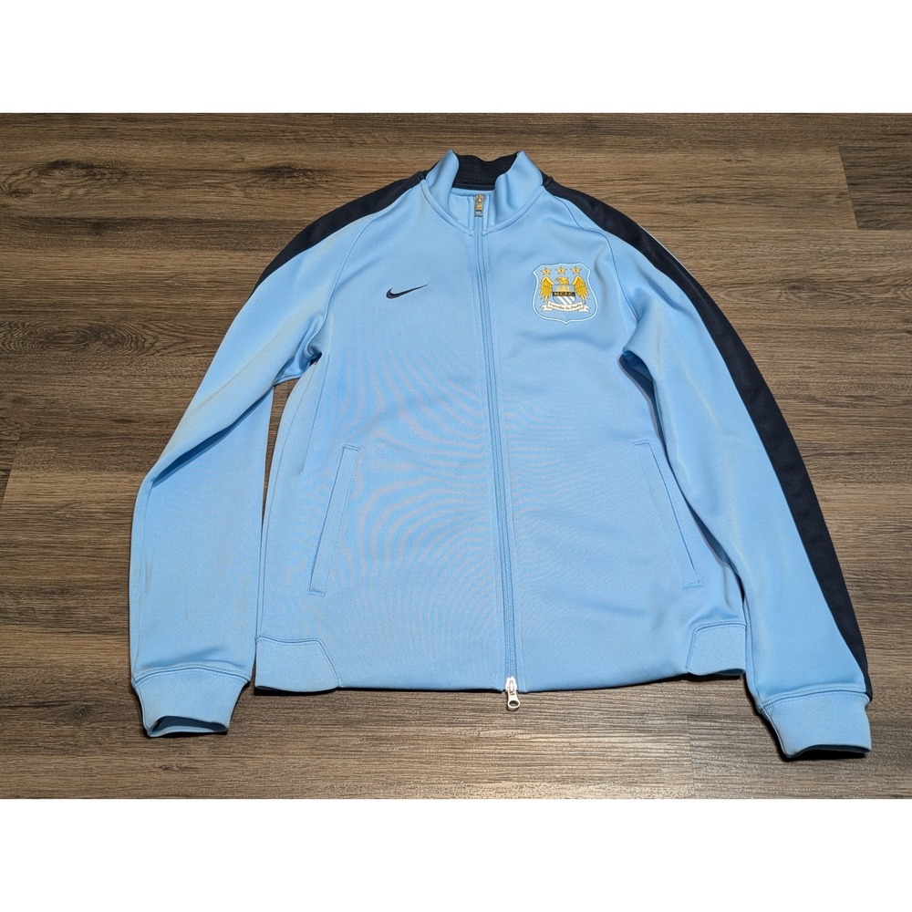 Nike Manchester City FC MCFC Track Jacket Zip Up Light‎ Blue Soccer Adult S